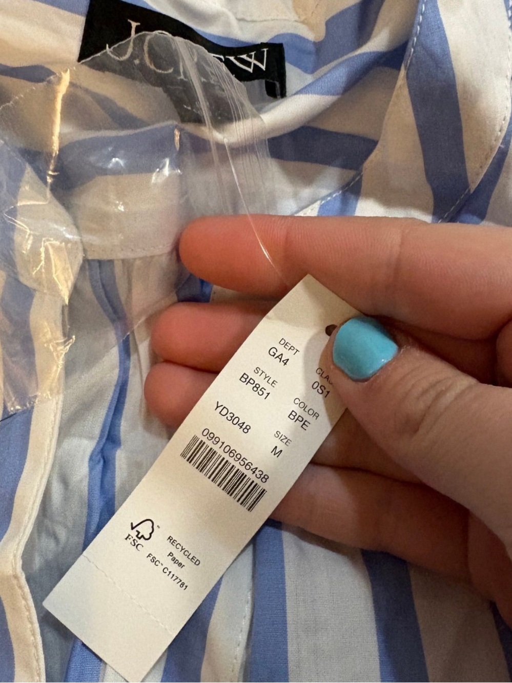 J. Crew Tiered Cotton Popover Poplin Striped Mini Dress Blue White Size Medium - Picture 4 of 6